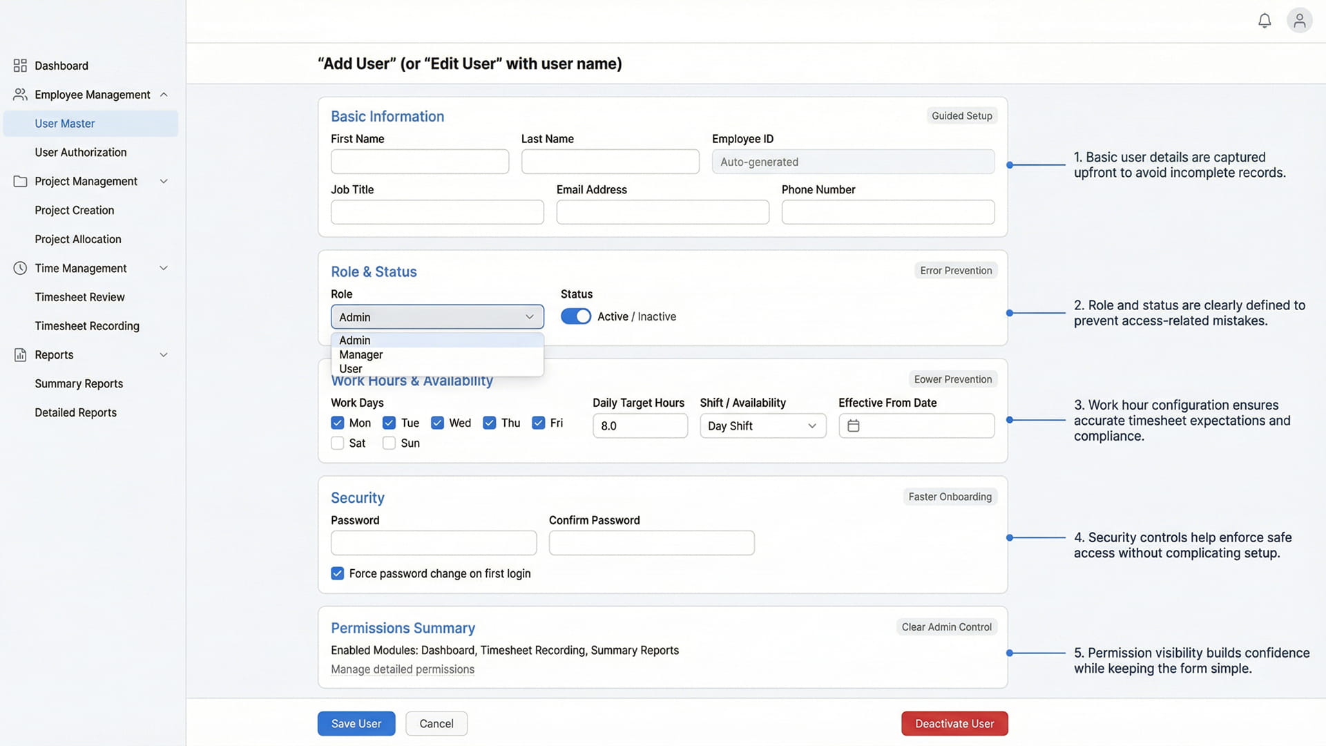 Add Edit User Form